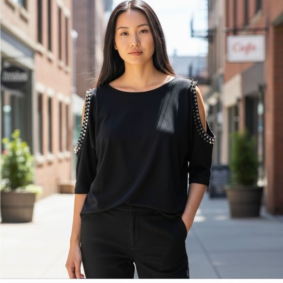 GoodTime Black Rhinestone Shirt - Picture 2 of 5